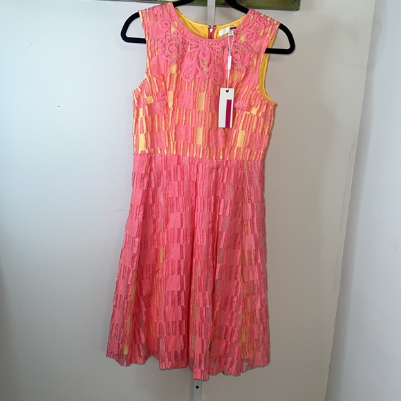Tracy Reese Size 4 Coral Frock Dress - Picture 2 of 14